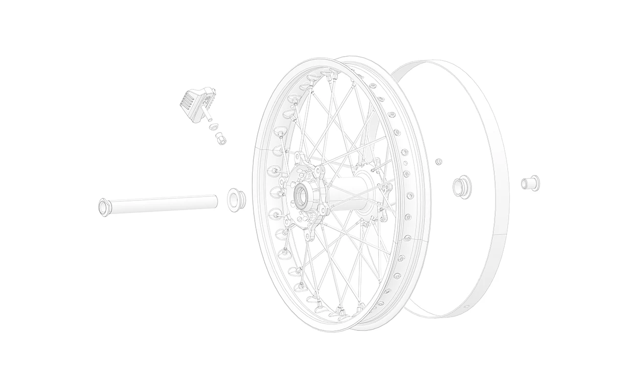 Baugruppenzeichnung: Hinterrad 19″